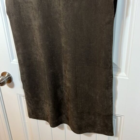 Artiza Wilfred Free Nori brown faux suede dress size XS sheath dress mini - Picture 3 of 8